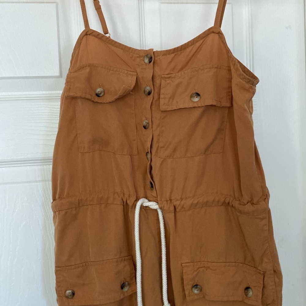 Amanda Woven Jumpsuit in Bronze - AMUSE SOCIETY - Revolve - Picture 3 of 9